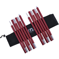Goture 2pcs 6 sections Aluminum Tent Poles 1.8M Replacement Lightweight Tent Pole Repair Kit 7075 Aluminum Alloy For Camping