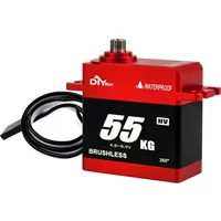 BLS-HV55MG 55KG Brushless Digital Servo Metal Gear High Torque 180/270/360 Degree Waterproof IP67 for 1/10 RC Car Truck Robot