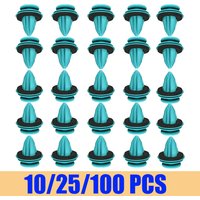 ZMFJH 10PCS 25PCS 100PCS Door Panel Clip With Seal Ring Fastener Rivet Bumper Clip Retainer Car Interior Retaining Accessories