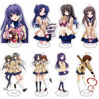 15cmnew Anime Angel Beats! Acrylic Stand Model Figures Yuri Kanade Hinata Fujimaki Cosplay Desk Decor Model Holder Xmas Gifts