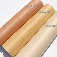 58x250cm Oak Straight Grain Engineered Wood Veneer for DIY Furniture Cabinet Door Wall Panel Interior Craft Decoration