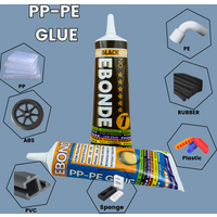 PP PE Plastic Bonding Glue Black & Transparent Super Strong Adhesive for Polypropylene, Polyethylene, ABS, PVC, PMMA, EVA Sponge