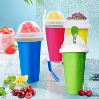 300ML Quick-Frozen Slushy Maker Cup Summer Pinch Cups for Homemade Smoothies Juice Ice Cream Summer Squeeze Beker Kitchen Tool