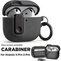Secure Lock Case For AirPods 4 Magnetic Cover Full Body Shockproof Protective Case with Lanyard & Keychain For AirPods Pro 2/Pro