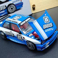 KaidoHouse+MINIGT 1:64 M3 E30 BBS alloy car model