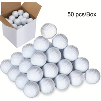 50 Pcs 2-Layer Golf Balls Max Distance, Spin Control, Durable, Precision - For Golf Indoor Or OutdoorTraining & Play