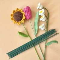 50Pcs 2mm Green Floral Wire Stems For Florist Flower Arrangement 20cm DIY Wedding Handmade Material Decor Accessoies