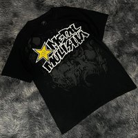 Hardcore Metal Mulisha T-shirt Skeleton Five-Star Print Trendy Skateboard Culture Top