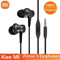 Original Xiaomi Piston 3 Earphone Bass Wired 3.5MM In-ear Sport Headphone with Mic Headset For Redmi POCO Huawei Samsung