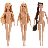Girls Toy Princess Supermodel Nude Doll Curly Hair Dark Skin Action Figure Body Dress Up Movable DIY Dress Up Toy DIY Toys