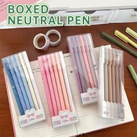 6Pcs Gradient Color Gel Pens Morandi Color Style Gel Pens Cute Stationery Items Back To School Anime for Writing Noting Gifts