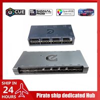 Desktop Computer Lighting ASYNC RGB HUB, 5V ARGB 8 or 16 Ways Support SignalRGB/OpenRGB/DRGB-Link Software Control