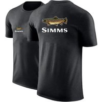 2026 SIMMS Fishing Shirt Men UPF 50 Sun Protection Short Sleeve Crewneck Quick Dry Breathable Summer Lure Outdoor T Shirt