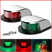 Marine Boat Navigation Lights 12V Waterproof LED Sidelights Red Green Port Starboard Lights for Yacht Fishing Boat