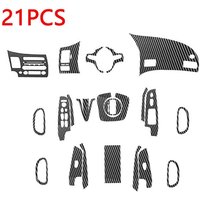 1Set 3D Carbon Fiber Pattern Car Interior Decals Trim For Honda Civic 2006 To 2011 Glossy Wrap Trim Sticker Interior Parts