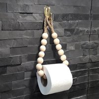 Boho Decor Wooden Bead Paper Holders Roll Towel Stand Storage Rack Hotel Decoration Toilet Paper Storage Wc Bathroom Accessories