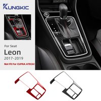 For Seat Leon 2017 2018 2019 Real Soft Carbon Fiber Sticker LHD RHD Car Gear Shift Inner Frame Panel Trim Interior Accessories