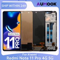 Écran d'affichage LCD pour Xiaomi Redmi Note 11 Pro 4G 5G, assemblage de numériseur d'écran tactile 2201116 TG 2201116 TI 21091116 Je suis 2201116 SG