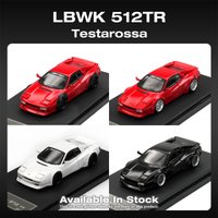 STAR in Stock 1:64 LBWK 512 TR Testarossa Can Open Headlights Diecast Car Model Collection Miniature Toys