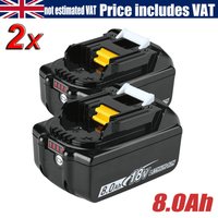 2X 8.0Ah Replace For Makita BL1860 BL1850 18V Li-ion LXT Battery BL1850B BL1830 BL1860B