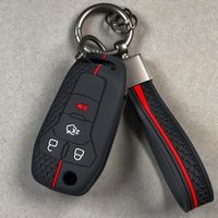 Keychain Silicone Key Case Cover Holder for Ford Fusion Ka GM 2014 2015 2016 2018 2020 Flip Folding Car Key Cover Keychain Fob