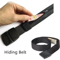 Cash Anti Theft Belt Travel Black Waist Bag Women Portable Hidden Money Strap Belt Wallet Waist Pack Men Secret Hiding Belt125cm
