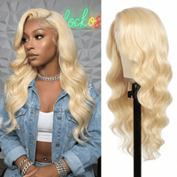 613 Blonde Wet And Wavy Human Hair Wigs 200 Density 38 40 Inch Body Wave 13x6 HD Lace Front Wig Raw Colored Lace Frontal 100% Human Hair Wig