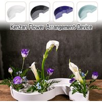 Japanese Style Flower Arrangement Vase Semi-circular Combined Rotary Ikebana Flower Pot Tea Ceremony Flower Arranging Art Tool