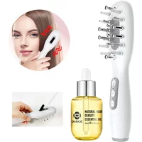 Electric EMS Scalp Massager Comb LED Light Head Massager with Hair Oil Applicator for Scalp Relax Hair Growth Fit All Hairstyle