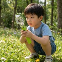 Multifunctional Portable Insect Catcher Push Type Transparent Observer Box Bug Catcher with Magnifying Glass