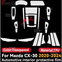For MAZDA CX-30 CX30 2020-2024 Car Interior Center Console GearBox Panel Navigation Transparent TPU Protective Film Anti-scratc
