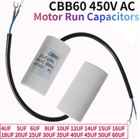 1pc CBB60 Motor Run Capacitors 450VAC Starting Capacitor 5% for Washing Machine 450V 3UF 4UF 5UF 6UF 8UF 10UF 12UF 15UF 18UF 20U