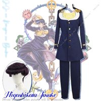 Anime Jo Higashikata Josuke Cosplay Jo‘s Costume Wig Bizarre Josuke4 Crazy Diamond Adventure Suit For Man Halloween Party Gift