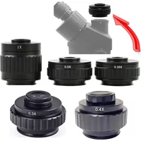 CTV 0.3X 0.35X 0.4X 0.5X 1X C-Mount Lens Adapter For Simul Focal Trinocular Stereo Microscope 38MM Interface Microscopio Camera
