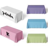 Trade Show Table Cover, Advertising Fitted Table Cloth with Your QR Code Printed Customized Table Cover, Custom Design