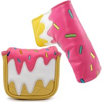 Healing-Style Ice Cream Cone Golf Putter Cover, Available in Straight/Half- Putter Styles,Golf Mallet Blade Gift For Golf Lovers
