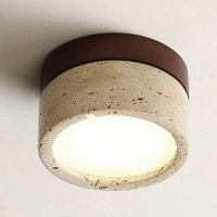 Japoński Wabi Sabi Stone LED Lampa Sufitowa Kremowy Wiatr Salon Restauracja Korytarz Sypialnia Światło Dekoracja Pokoju Downlight
