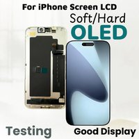 Fully Tested Display For iphone 14 15 16 17 Pro Max 14 15 16 Plus Soft/Hard OLED LCD With 3D True Tone Touch Screen Replacement