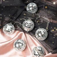 1PC Exquisite Keychain Pendant Decor Adorable Pendant Decorative Bag Disco Ball Keyring Decorative Ball Hanging