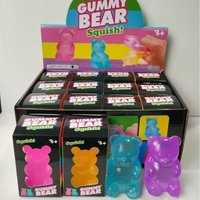Gummy Bear Squishy Transparent Colorful Soft Stretchy Slow Rebound Stress Relief Vent Fidget Toy Perfect Gift For Adults