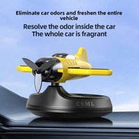 Car ornaments solar drifting swinging rotating airplane aromatherapy car perfume continuously release fragrance