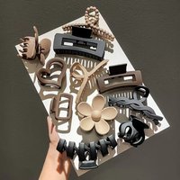 11pcs Hair Clip Set Women's Model High-end Frosted Clip Set Multi-Style Back Head Exquisite Hair Shark Clip Headwear