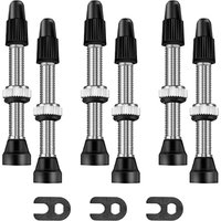 AliExpress NONE 6PCS Presta Stem Tubeless Valves - Includes Core Remover Tool, Durable Replacement for Mountain Bike Cycling Repair Maintenance