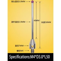 3D probe, coordinate probe, machine tool probe, ruby probe, CNC probe, M4 thread Ruby probe