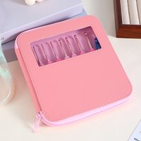 8Pcs Crochet Hook Set 2.5 to 6mm Crochet Hooks Kit Ergonomic Soft Handles Crocheting Needles Kit Knitting Tool Pink Crochet Hook