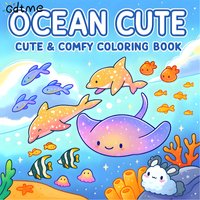 OCEAN CUTE Bold-easy Patterns Coloring Book for Adults Cute Drawing Book Perfect Gift for Party and Birthday