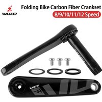 WUZEI Carbon Fiber Road Bike Crankset 165mm 170mm 3-Bolt Direct Mount AL-7075 24mm Axle for Shimano 105 R7000 Ultegra R8000