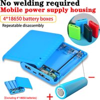 4pcs 18650 soldering-free battery box DIY mobile power set material Charging box Suitable for home, go out and other occasions