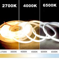 608 LEDs/m FCOB CCT LED Light Strip DC12/24V High Density Flexible FOB COB 10mm Led Lights RA90 2700K To 6000K Linear Dimmable
