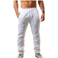 AliExpress NONE Spring/Summer New 9 Colors Men's Solid Color Cotton Linen Pants Autumn Streetwear Fashion Casual Solid Color Loose Trousers